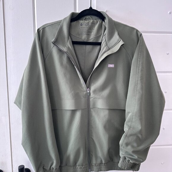 FIGS Sydney Scrub Jacket – Moss Green | Women’s Large | Premium Medical Jacket - Picture 2 of 4